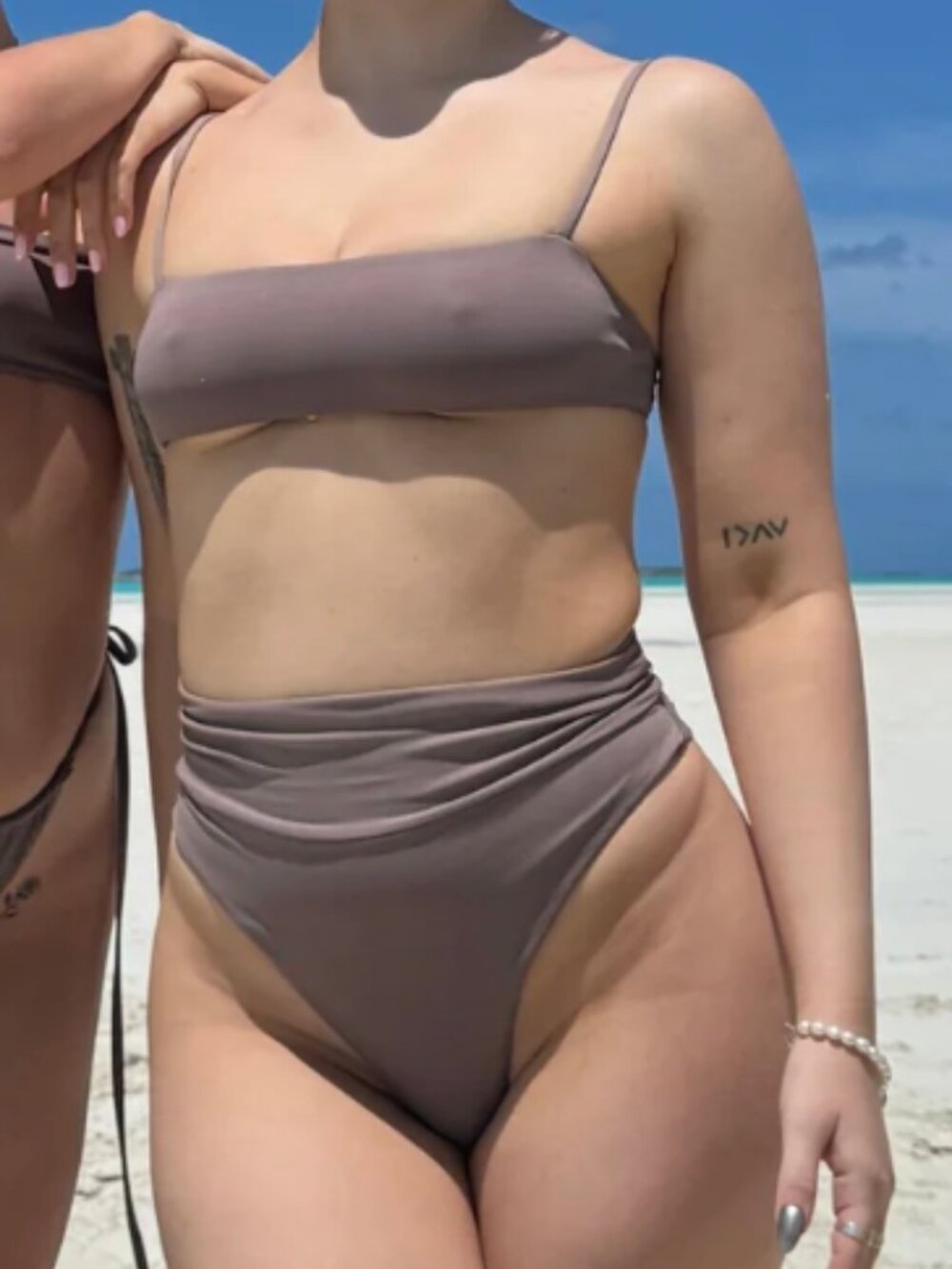 Knight Swim Ophelia Top, Size S, Brown Sugar